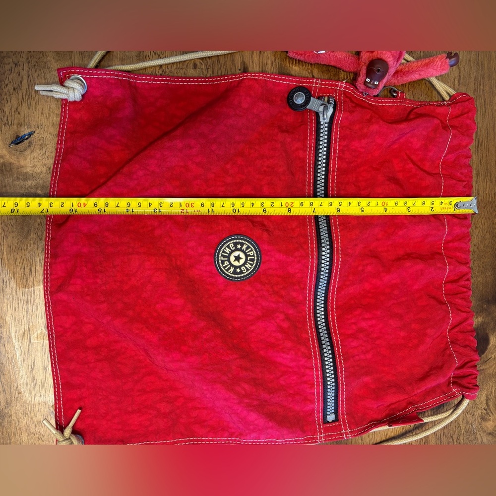Kipling Red Backpack Downstring - image 8